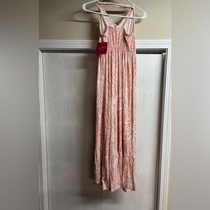 Isabel Maternity Pink and White Sleeveless Dress